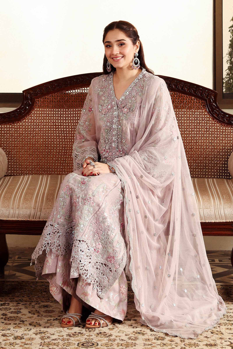 Maria B | Luxury Formals | SF-EF26-02-Lila by Maria B - Designer Dress  - Type : Ladies Clothes - Available at Libayah - 100% Original 