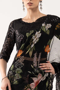 Maria B | Luxury Formals | SF-EF26-09-Black by Maria B - Designer Dress  - Type : Ladies Clothes - Available at Libayah - 100% Original 