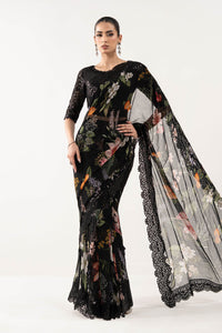Maria B | Luxury Formals | SF-EF26-09-Black by Maria B - Designer Dress  - Type : Ladies Clothes - Available at Libayah - 100% Original 