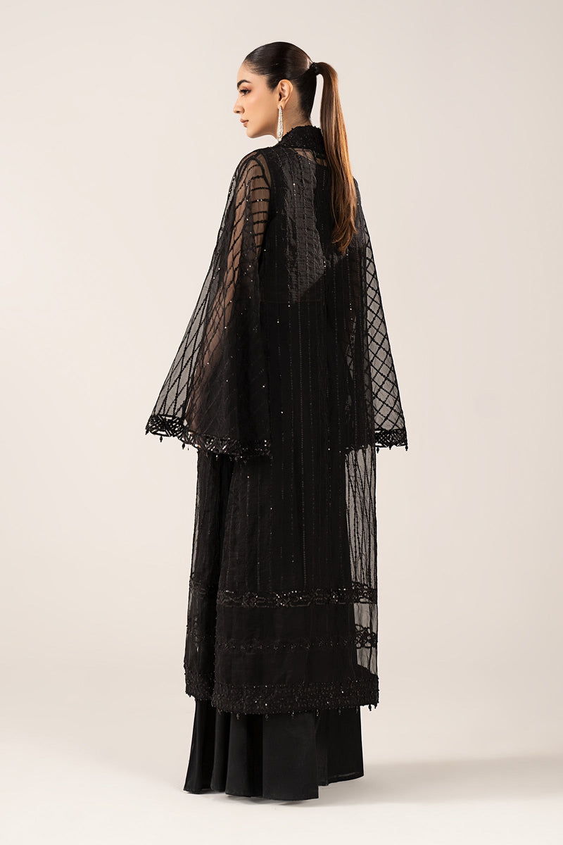 Maria B | Luxury Formals | SF-EF26-12-Black by Maria B - Designer Dress  - Type : Ladies Clothes - Available at Libayah - 100% Original 