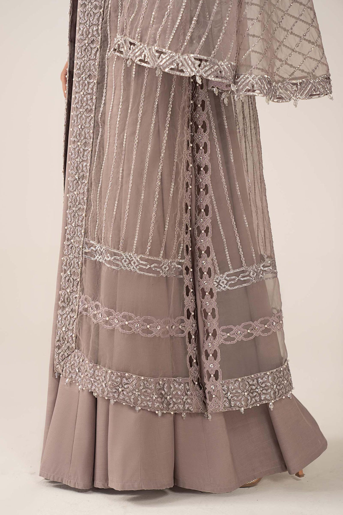 Maria B | Luxury Formals | SF-EF26-12-Lilac by Maria B - Designer Dress  - Type : Ladies Clothes - Available at Libayah - 100% Original 