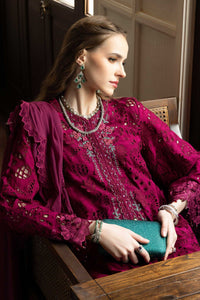 Maria B | Luxury Formals | SF-EF26-16-Magenta by Maria B - Designer Dress  - Type : Ladies Clothes - Available at Libayah - 100% Original 