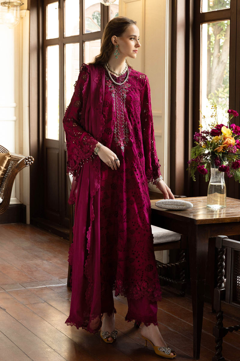 Maria B | Luxury Formals | SF-EF26-16-Magenta by Maria B - Designer Dress  - Type : Ladies Clothes - Available at Libayah - 100% Original 