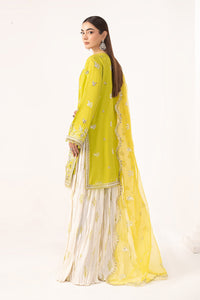 Maria B | Luxury Formals | SF-EF26-19-Acid Green by Maria B - Designer Dress  - Type : Ladies Clothes - Available at Libayah - 100% Original 