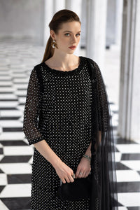 Maria B | Luxury Formals | SF-EF26-23-Black by Maria B - Designer Dress  - Type : Ladies Clothes - Available at Libayah - 100% Original 