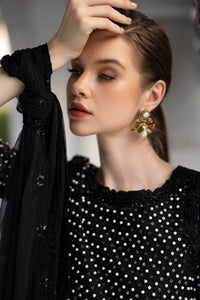 Maria B | Luxury Formals | SF-EF26-23-Black by Maria B - Designer Dress  - Type : Ladies Clothes - Available at Libayah - 100% Original 