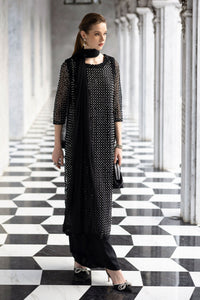 Maria B | Luxury Formals | SF-EF26-23-Black by Maria B - Designer Dress  - Type : Ladies Clothes - Available at Libayah - 100% Original 