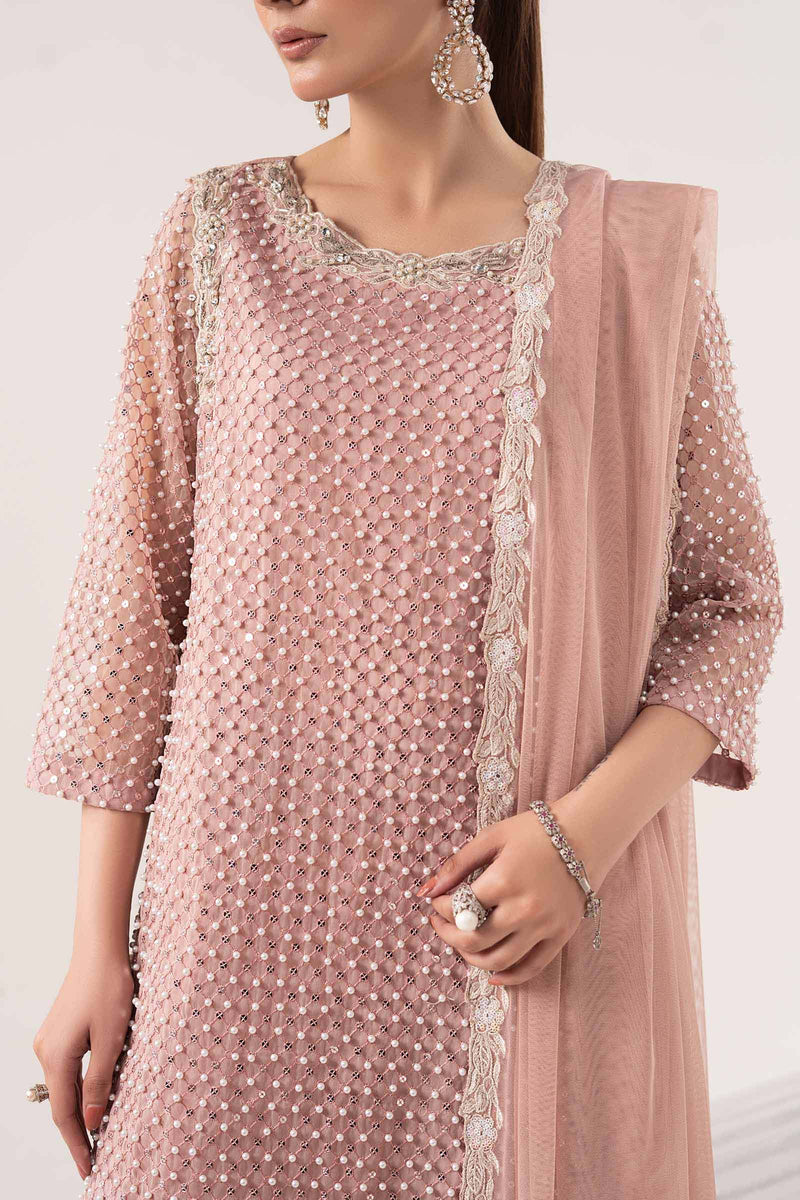 Maria B | Luxury Formals | SF-EF26-23-Pink by Maria B - Designer Dress  - Type : Ladies Clothes - Available at Libayah - 100% Original 
