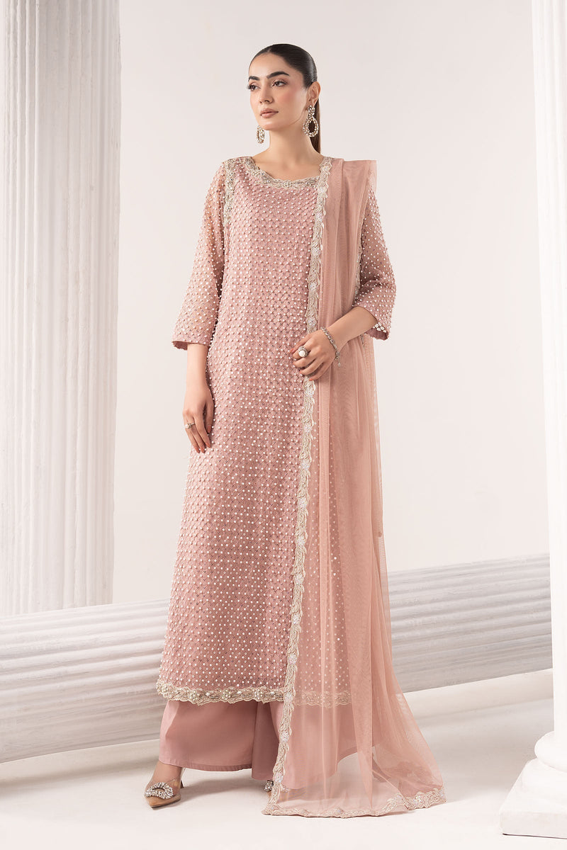 Maria B | Luxury Formals | SF-EF26-23-Pink by Maria B - Designer Dress  - Type : Ladies Clothes - Available at Libayah - 100% Original 