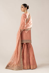 Maria B | Luxury Formals | SF-EF26-28-Peach by Maria B - Designer Dress  - Type : Ladies Clothes - Available at Libayah - 100% Original 