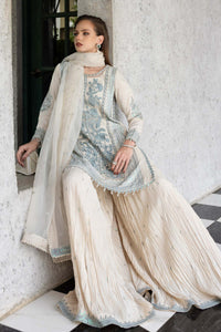 Maria B | Luxury Formals | SF-EF26-39-Off White by Maria B - Designer Dress  - Type : Ladies Clothes - Available at Libayah - 100% Original 