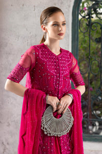 Maria B | Luxury Formals | SF-EF26-53-Fuchsia Pink by Maria B - Designer Dress  - Type : Ladies Clothes - Available at Libayah - 100% Original 