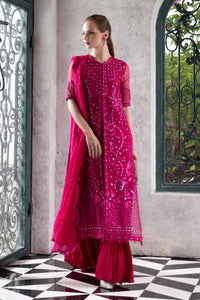 Maria B | Luxury Formals | SF-EF26-53-Fuchsia Pink by Maria B - Designer Dress  - Type : Ladies Clothes - Available at Libayah - 100% Original 
