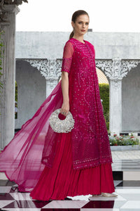 Maria B | Luxury Formals | SF-EF26-53-Fuchsia Pink by Maria B - Designer Dress  - Type : Ladies Clothes - Available at Libayah - 100% Original 
