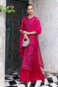 Maria B | Luxury Formals | SF-EF26-53-Fuchsia Pink by Maria B - Designer Dress  - Type : Ladies Clothes - Available at Libayah - 100% Original 