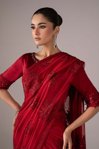 Maria B | Luxury Formals | SF-EF26-56-Red by Maria B - Designer Dress  - Type : Ladies Clothes - Available at Libayah - 100% Original 