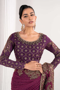 Maria B | Luxury Formals | SF-EF26-67-Purple by Maria B - Designer Dress  - Type : Ladies Clothes - Available at Libayah - 100% Original 