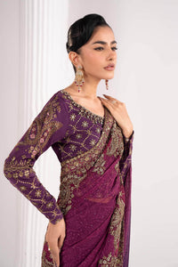 Maria B | Luxury Formals | SF-EF26-67-Purple by Maria B - Designer Dress  - Type : Ladies Clothes - Available at Libayah - 100% Original 