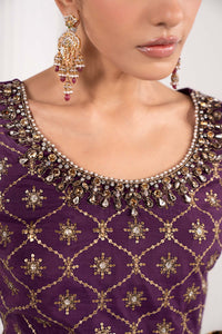 Maria B | Luxury Formals | SF-EF26-67-Purple by Maria B - Designer Dress  - Type : Ladies Clothes - Available at Libayah - 100% Original 