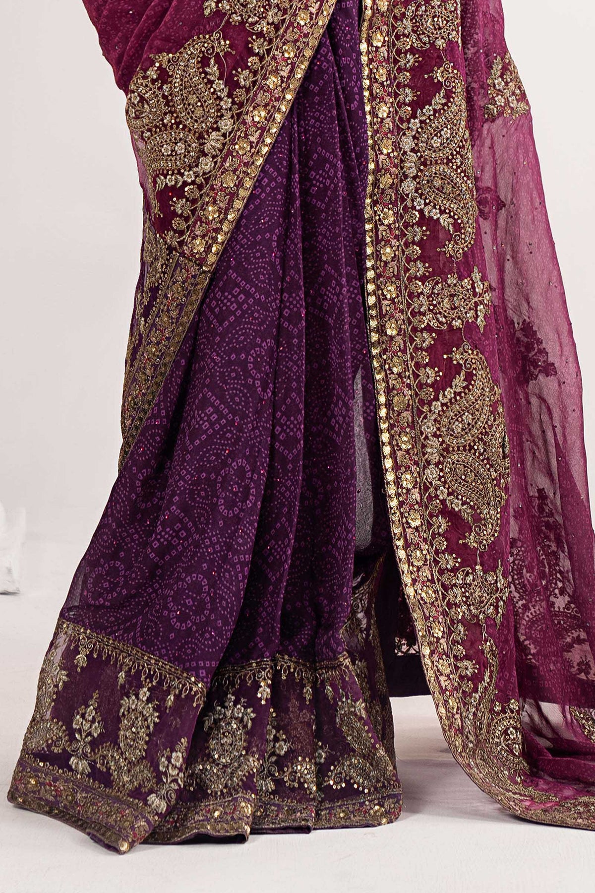 Maria B | Luxury Formals | SF-EF26-67-Purple by Maria B - Designer Dress  - Type : Ladies Clothes - Available at Libayah - 100% Original 