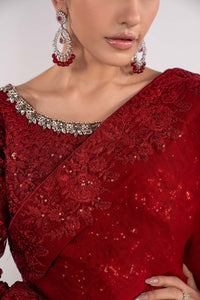 Maria B | Luxury Formals | SF-EF26-70-Red by Maria B - Designer Dress  - Type : Ladies Clothes - Available at Libayah - 100% Original 