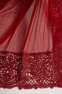 Maria B | Luxury Formals | SF-EF26-70-Red by Maria B - Designer Dress  - Type : Ladies Clothes - Available at Libayah - 100% Original 