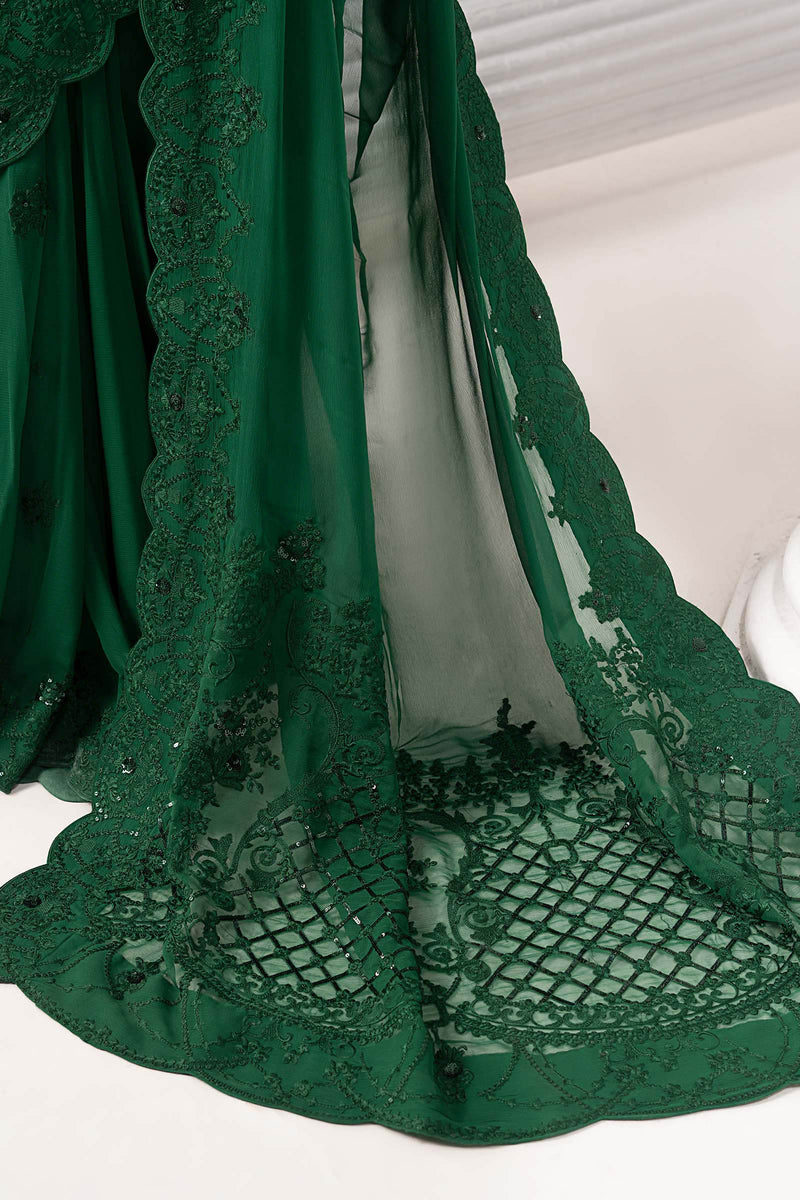 Maria B | Luxury Formals | SF-EF26-73-Green by Maria B - Designer Dress  - Type : Ladies Clothes - Available at Libayah - 100% Original 