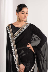 Maria B | Luxury Formals | SF-EF26-74-Black by Maria B - Designer Dress  - Type : Ladies Clothes - Available at Libayah - 100% Original 