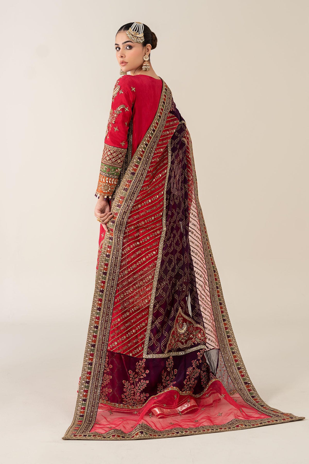 Maria B | Pre Fall 25 | Bamber Raw Silk Suit 14 by Maria B - Designer Dress  - Type : Ladies Clothes - Available at Libayah - 100% Original 