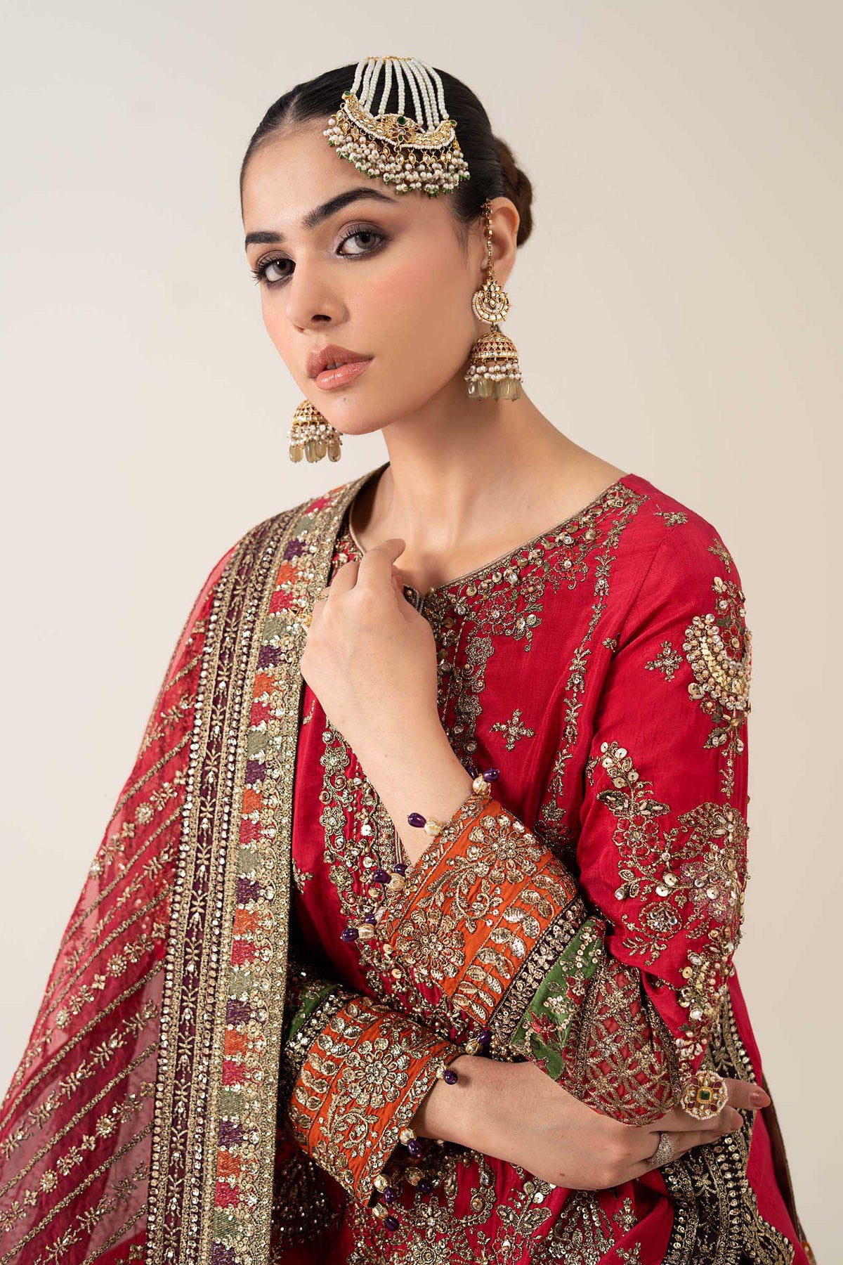 Maria B | Pre Fall 25 | Bamber Raw Silk Suit 14 by Maria B - Designer Dress  - Type : Ladies Clothes - Available at Libayah - 100% Original 