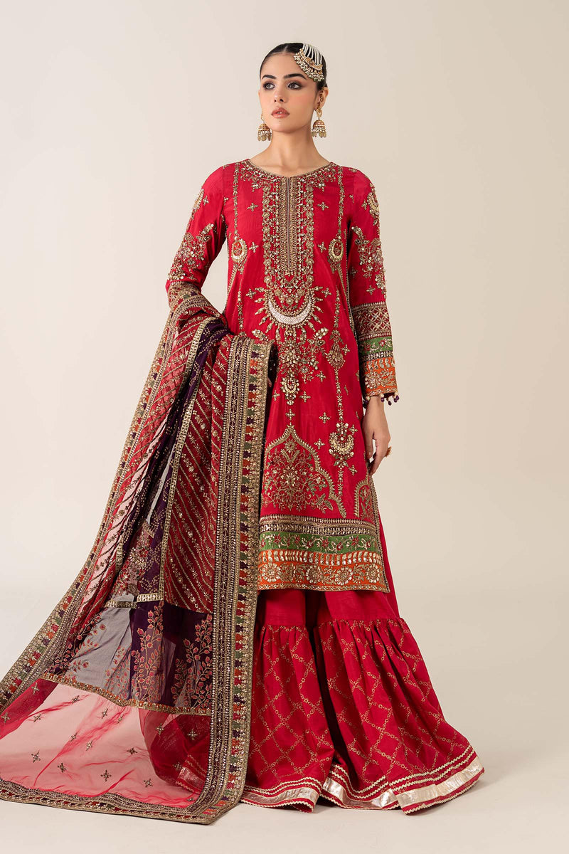 Maria B | Pre Fall 25 | Bamber Raw Silk Suit 14 by Maria B - Designer Dress  - Type : Ladies Clothes - Available at Libayah - 100% Original 