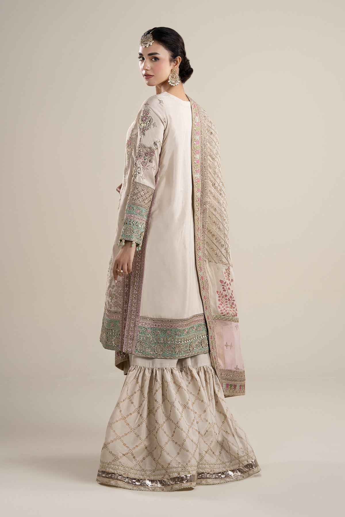 Maria B | Pre Fall Dresses | 3 Piece Embroidered Bamber Raw Silk Suit HH by Maria B - Designer Dress  - Type : Ladies Clothes - Available at Libayah - 100% Original 