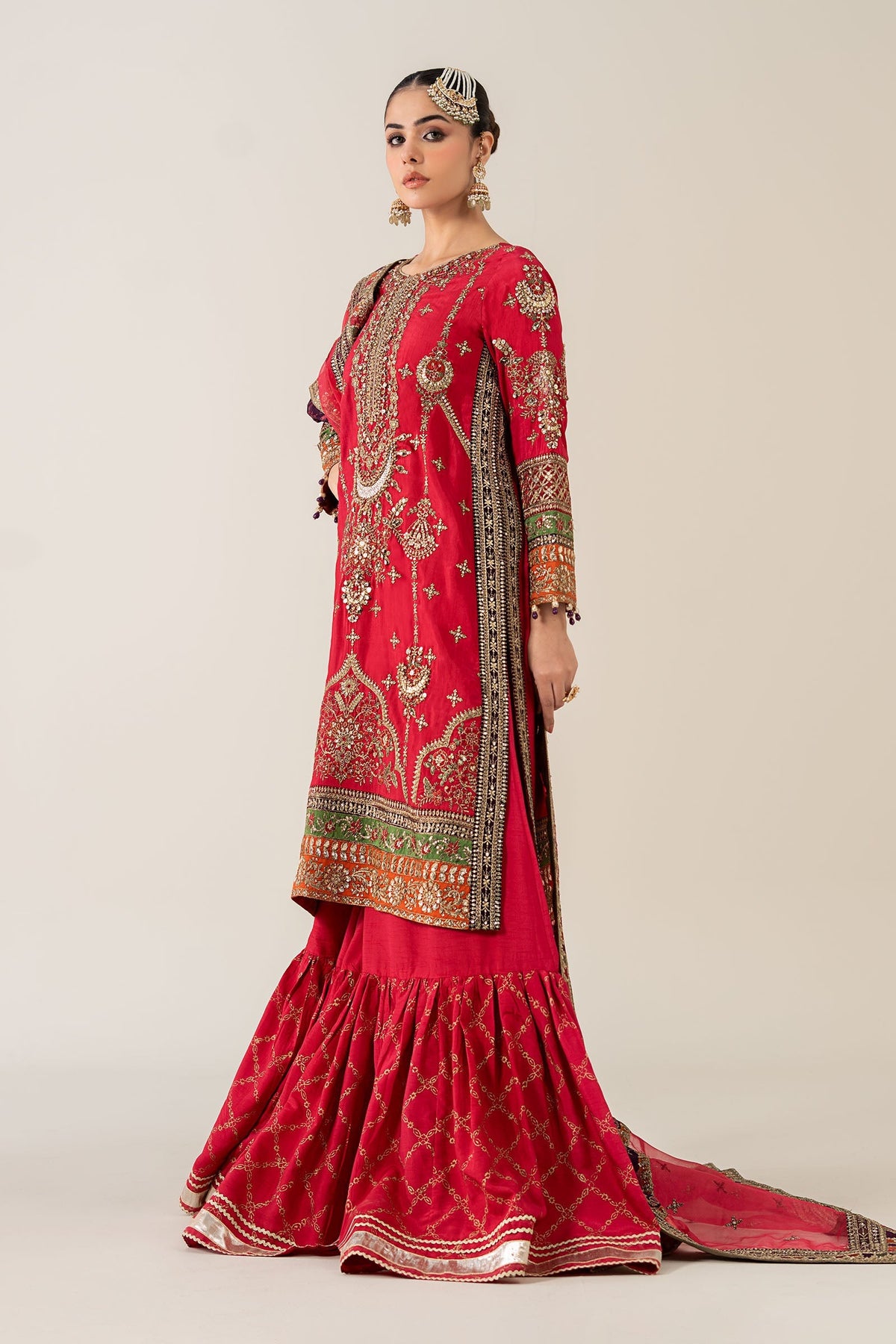 Maria B | Pre Fall 25 | Bamber Raw Silk Suit 14 by Maria B - Designer Dress  - Type : Ladies Clothes - Available at Libayah - 100% Original 