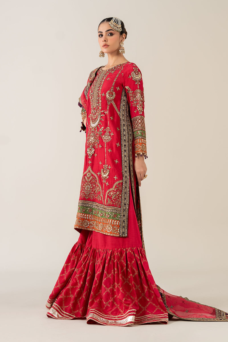 Maria B | Pre Fall 25 | Bamber Raw Silk Suit 14 by Maria B - Designer Dress  - Type : Ladies Clothes - Available at Libayah - 100% Original 