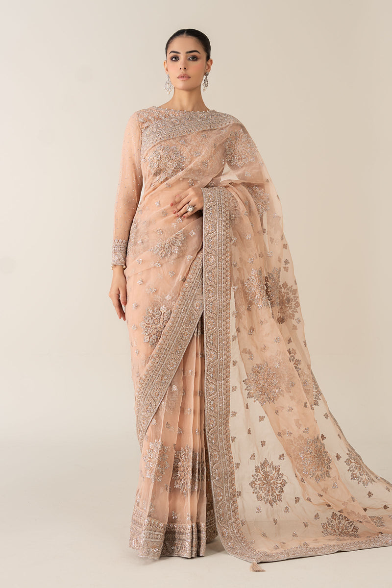 Maria B | Pre Fall 25 | Organza Saree 09 by Maria B - Designer Dress  - Type : Ladies Clothes - Available at Libayah - 100% Original 