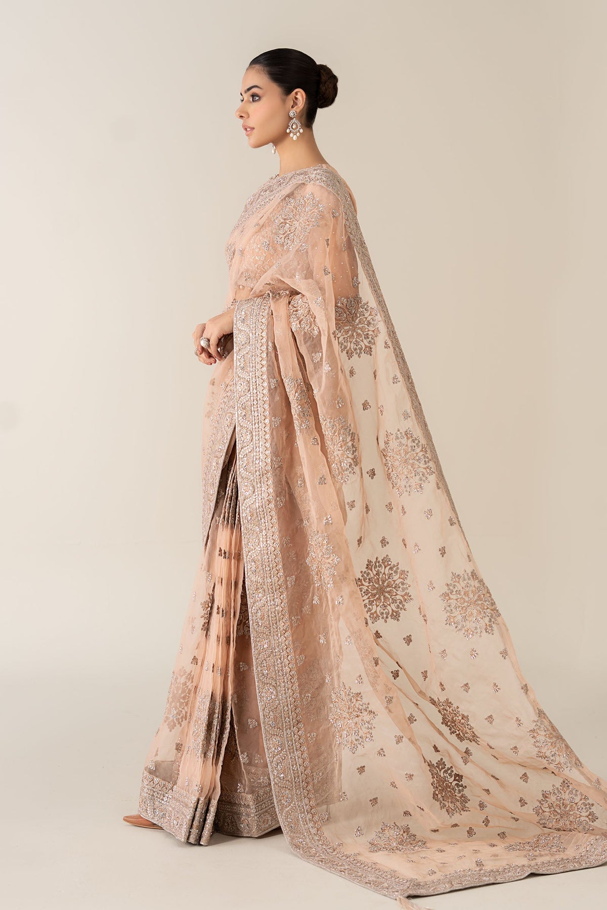 Maria B | Pre Fall 25 | Organza Saree 09 by Maria B - Designer Dress  - Type : Ladies Clothes - Available at Libayah - 100% Original 