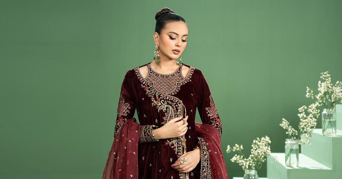 Maria b | Formal Wears | SF-W24-02 by Maria B - Designer Dress - Type: Formal - Available at Libayah - 100% Original