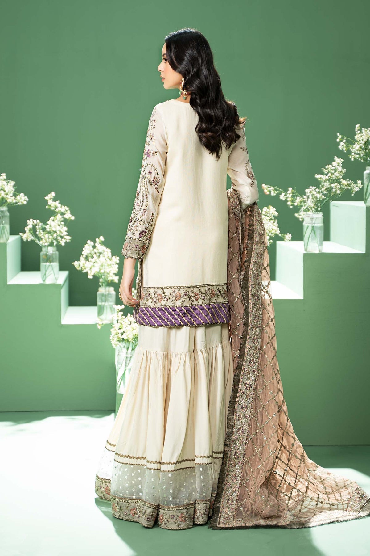 Maria B | Formal Wears | SF-W24-45 by Maria B - Designer Dress - Type: Formal - Available at Libayah - 100% Original