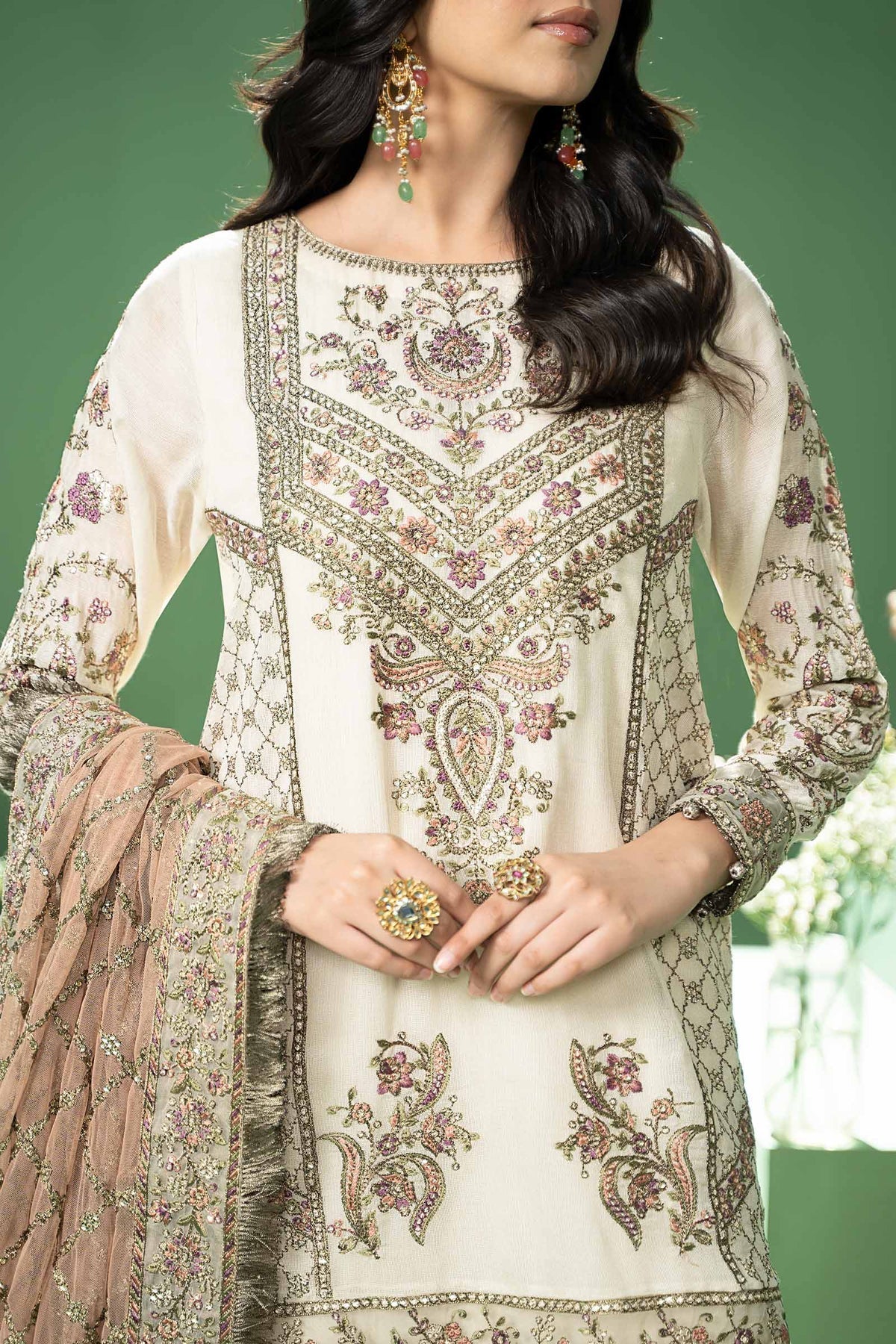 Maria B | Formal Wears | SF-W24-45 by Maria B - Designer Dress - Type: Formal - Available at Libayah - 100% Original
