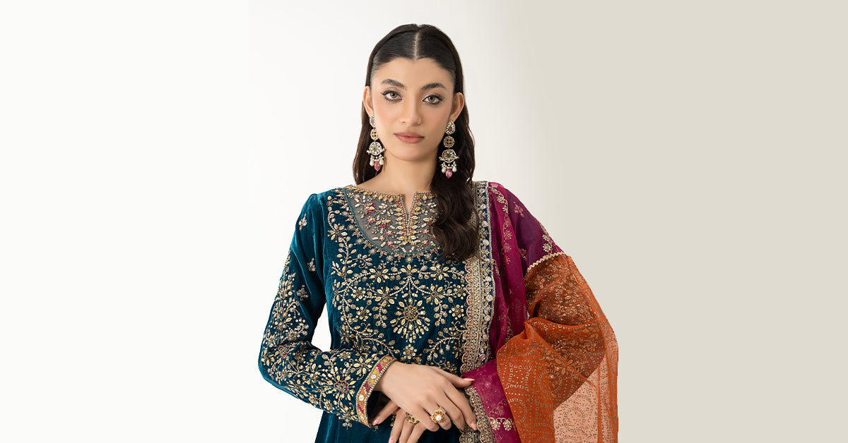 Maria B | Formal Wears | SF-W24-05 by Maria B - Designer Dress - Type: Ladies Clothes - Available at Libayah - 100% Original