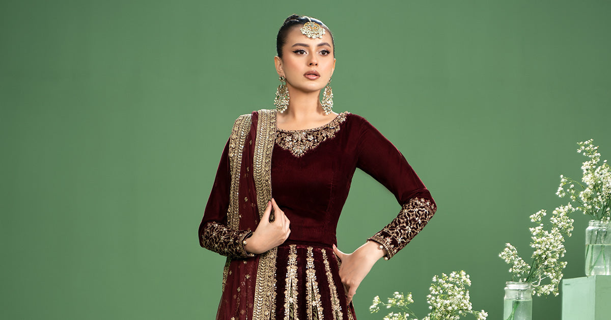 Maria b | Formal Wears | SF-W24-17 by Maria B - Designer Dress - Type: Formal - Available at Libayah - 100% Original