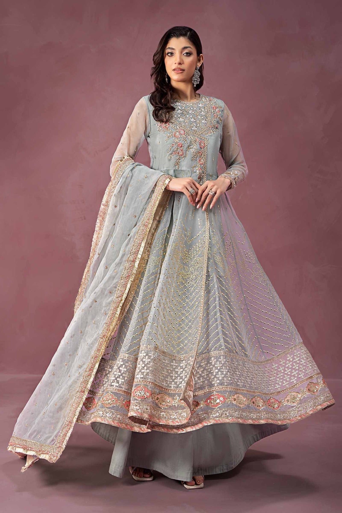 Maria B | Formal Wears | SF-W24-19 by Maria B - Designer Dress - Type: Ladies Clothes - Available at Libayah - 100% Original
