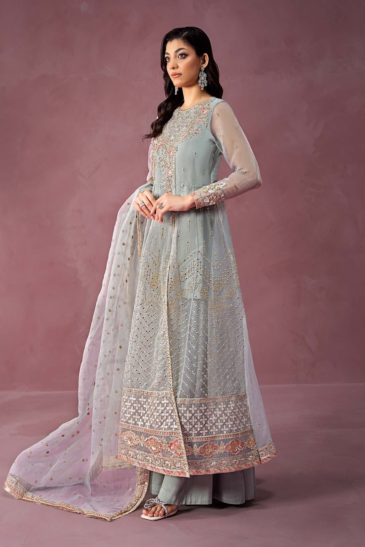 Maria B | Formal Wears | SF-W24-19 by Maria B - Designer Dress - Type: Ladies Clothes - Available at Libayah - 100% Original