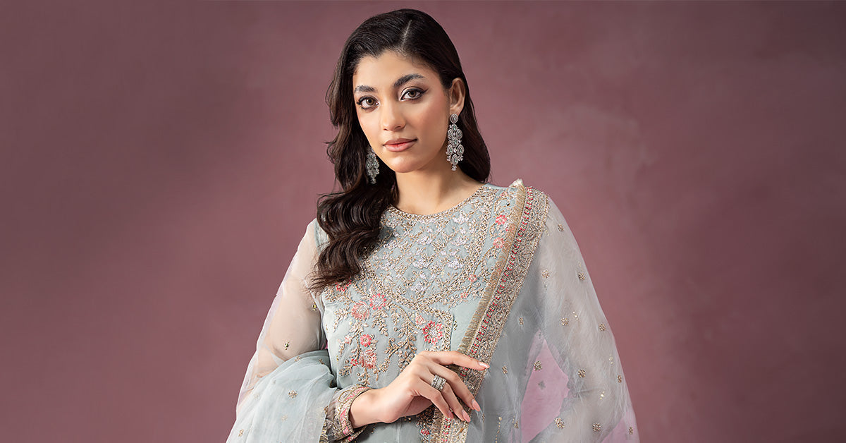 Maria B | Formal Wears | SF-W24-19 by Maria B - Designer Dress - Type: Ladies Clothes - Available at Libayah - 100% Original