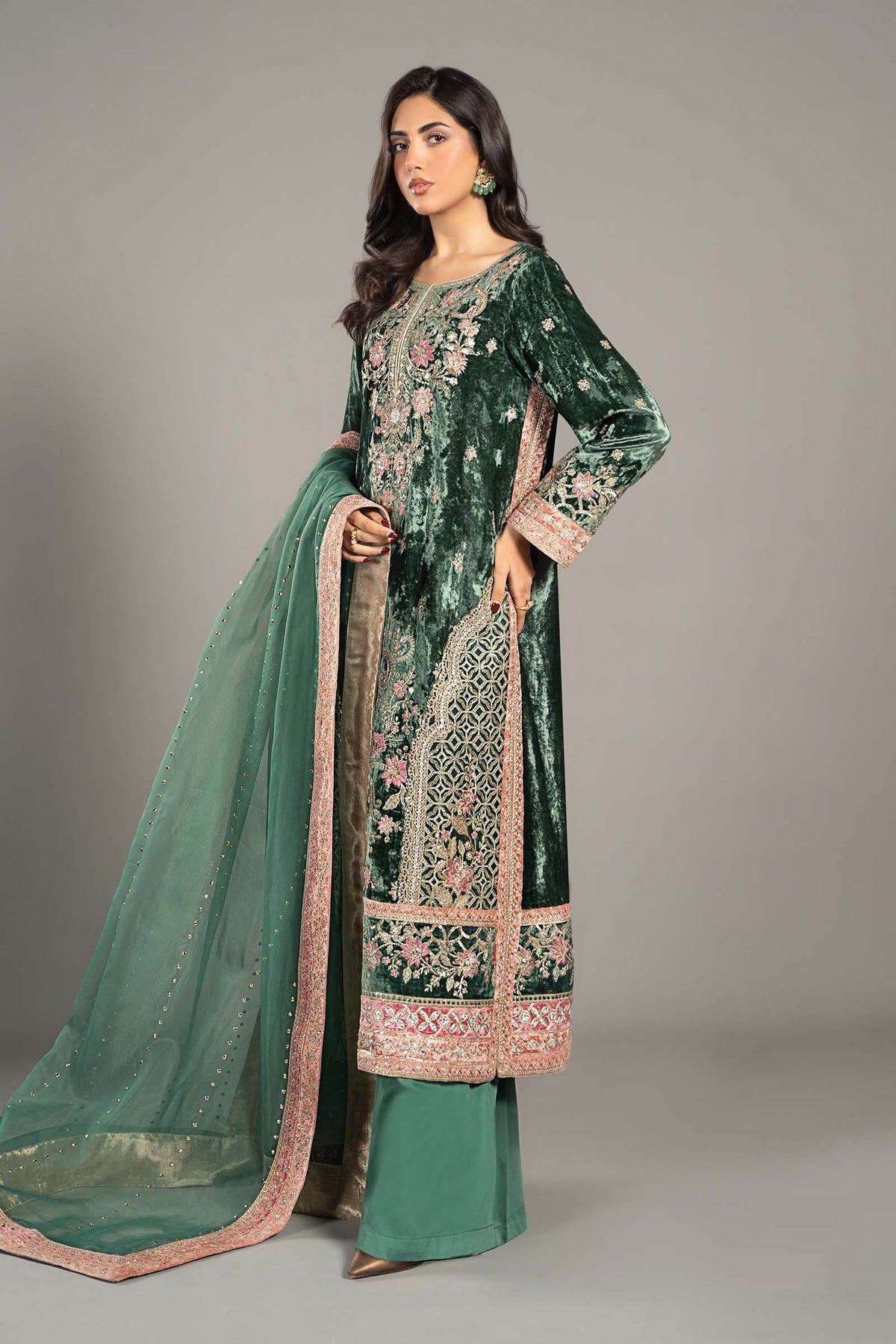 Maria B | Formal Wears | SF-W24-21 by Maria B - Designer Dress - Type: Ladies Clothes - Available at Libayah - 100% Original