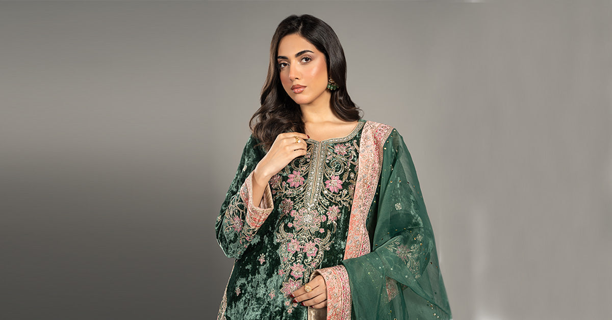 Maria B | Formal Wears | SF-W24-21 by Maria B - Designer Dress - Type: Ladies Clothes - Available at Libayah - 100% Original