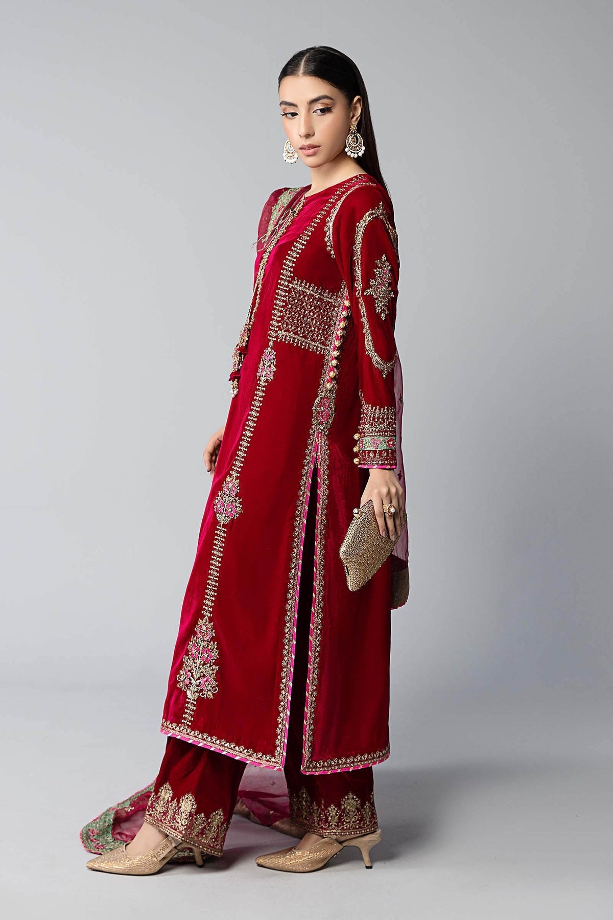 Maria B | Formal Wears | SF-W24-34 by Maria B - Designer Dress - Type: Ladies Clothes - Available at Libayah - 100% Original
