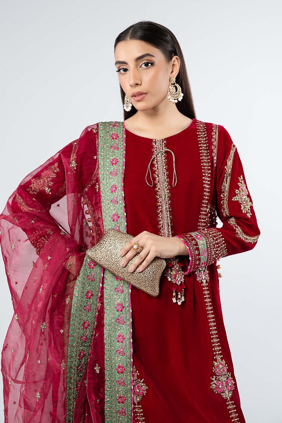Maria B | Formal Wears | SF-W24-34 by Maria B - Designer Dress - Type: Ladies Clothes - Available at Libayah - 100% Original