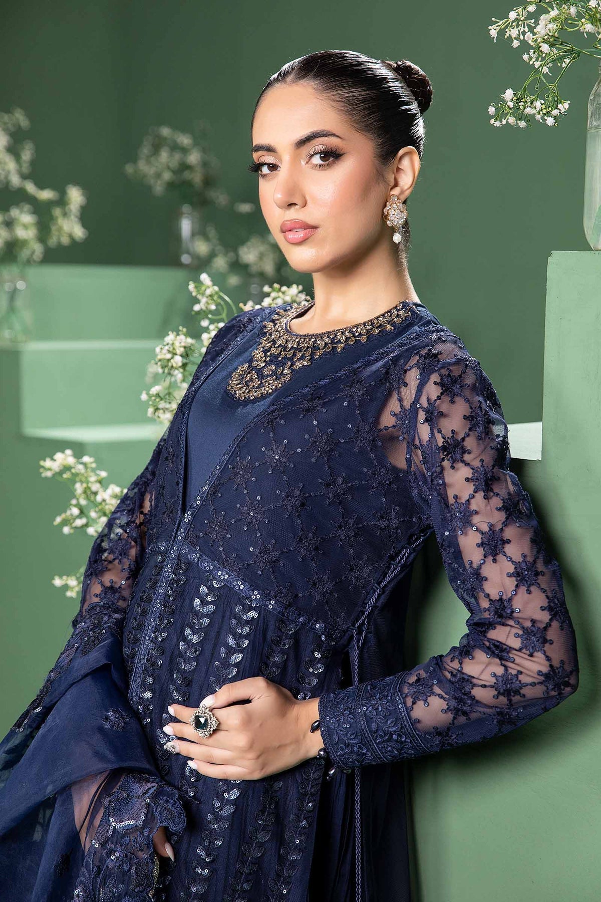 Maria B | Formal Wears | SF-W24-44 by Maria B - Designer Dress - Type: Ladies Clothes - Available at Libayah - 100% Original