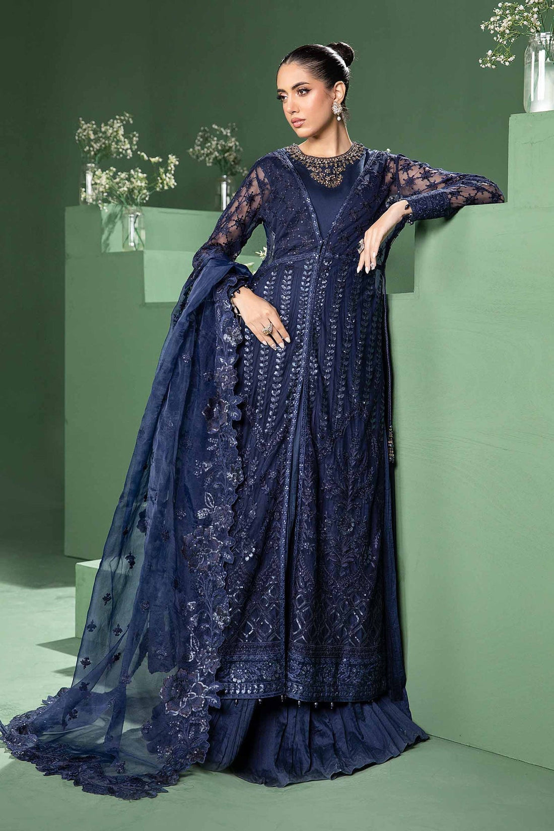 Maria B | Formal Wears | SF-W24-44 by Maria B - Designer Dress - Type: Ladies Clothes - Available at Libayah - 100% Original